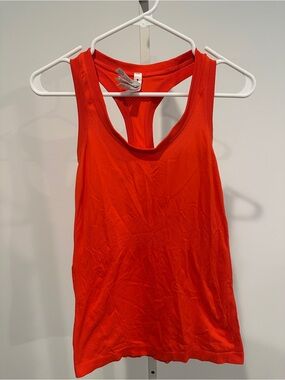 Athleta Orange Momentum Seamless Tank Racerback Performance Tank Small